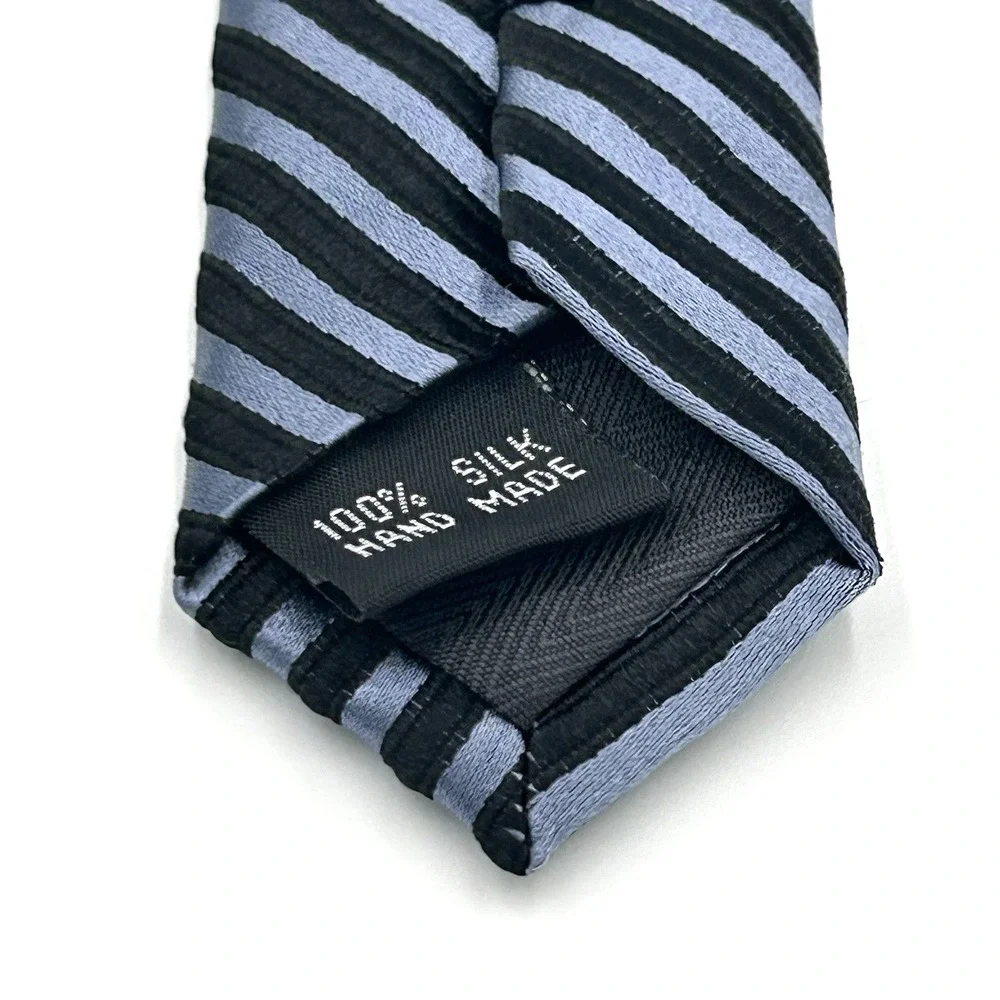 Bruno Piatelli 100% Silk Hand Made Men's Neck Tie Tonal Rib Blue 3.5W‎ x 60L NWT